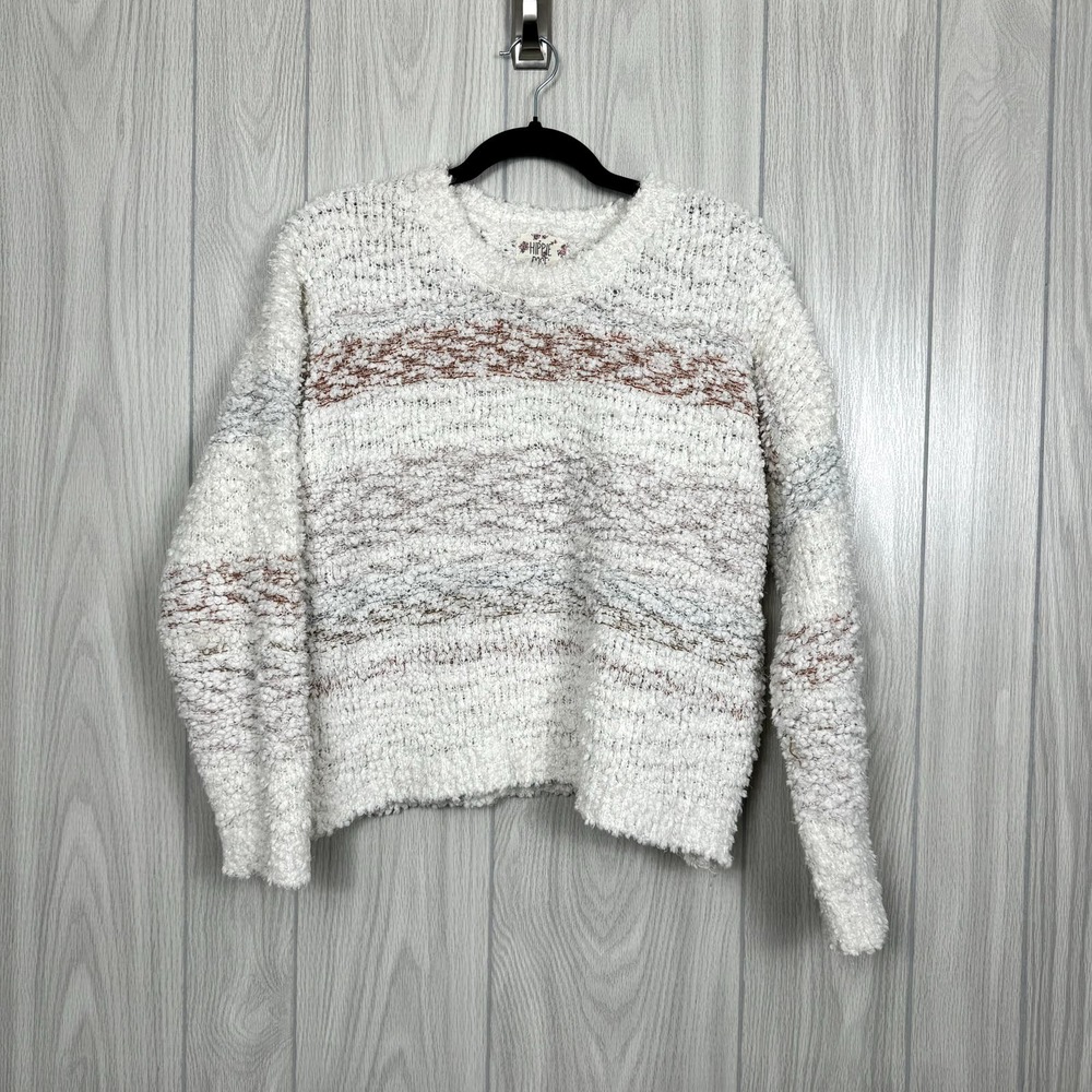 Hippie Rose Fluffy Multi- Pastel Colored Sweater